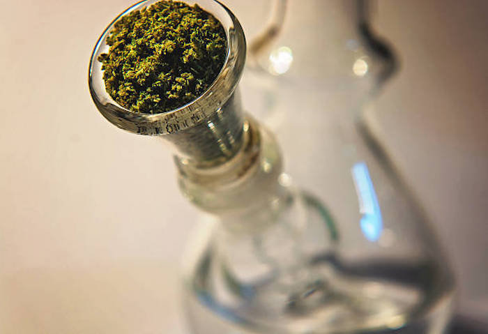 Bong with cannabis