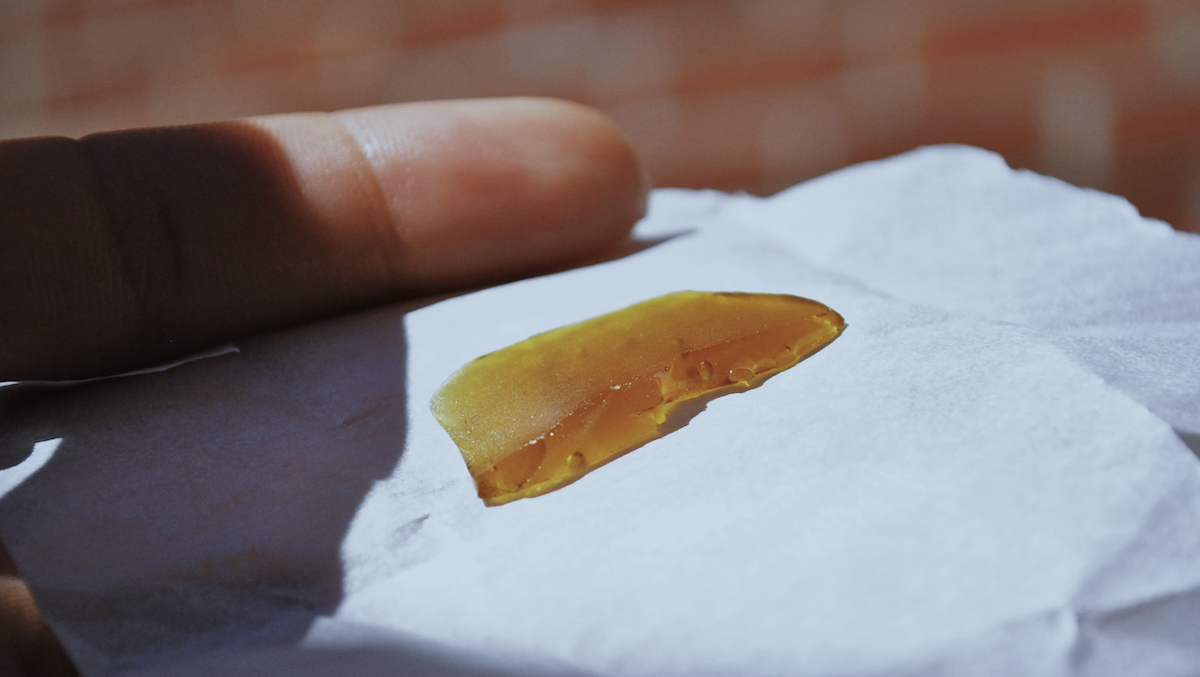 Cannabis concentrate on paper