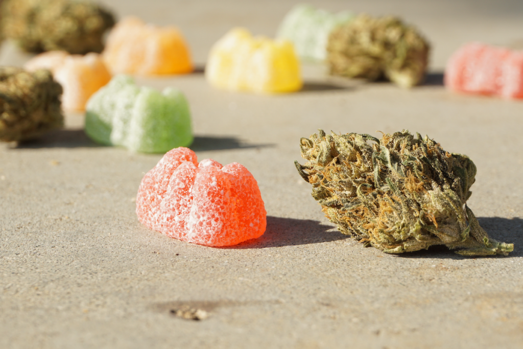 THC gummies and cannabis flower